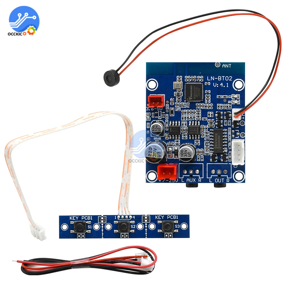 DC3.6-30V Stereo Car Bluetooth 4.0 Audio Receiver Module 3.5MM Headphone Holder Input and Output Type B DIY kit
DC3.6-30V Stereo Car Bluetooth 4.0 Audio Receiver Module 3.5MM Headphone Holder Input and Output Type B DIY kit