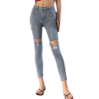 NORMOV 2019 New Blue Jeans Pancil Pants Women High Waist Pockets Slim Hole Ripped Jeans Casual Stretch Skinny Trousers Jeans
NORMOV 2019 New Blue Jeans Pancil Pants Women High Waist Pockets Slim Hole Ripped Jeans Casual Stretch Skinny Trousers Jeans