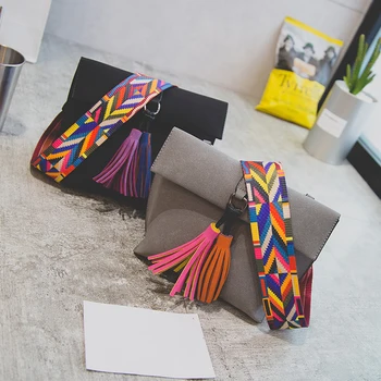 Brand Women Messenger Bag Crossbody Bag tassel Shoulder Bags Female Designer Handbags Women bags with colorful strap
Brand Women Messenger Bag Crossbody Bag tassel Shoulder Bags Female Designer Handbags Women bags with colorful strap