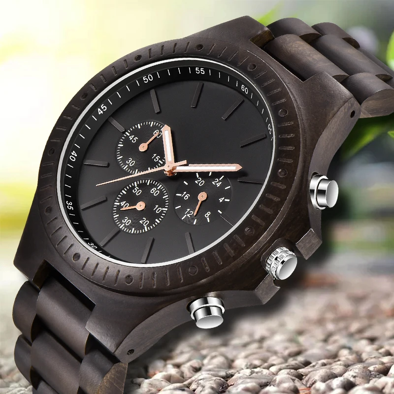 Wooden Men Watches Casual Stylish Wooden Timepieces Chronograph Quartz Watches Sport Outdoor Military Wood Watch Gift for Man
Wooden Men Watches Casual Stylish Wooden Timepieces Chronograph Quartz Watches Sport Outdoor Military Wood Watch Gift for Man