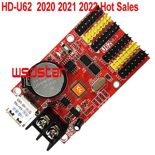 HUIDU HD-U62 HD U62 4 * HUB12 & 2 HUB08 USB светодиодный дисплей карта управления поддержка P4.75 P10