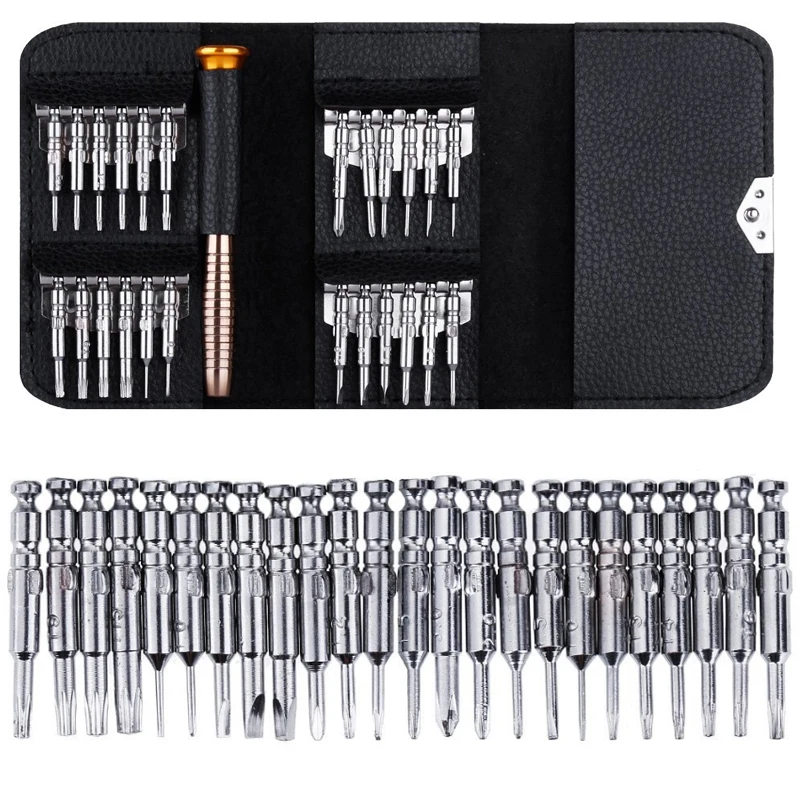 Multifunction 25 In 1 Screwdriver Set Precision Torx Screwdriver Wallet Repair Tool Kit For PC Mobile Phone Accessories
Multifunction 25 In 1 Screwdriver Set Precision Torx Screwdriver Wallet Repair Tool Kit For PC Mobile Phone Accessories