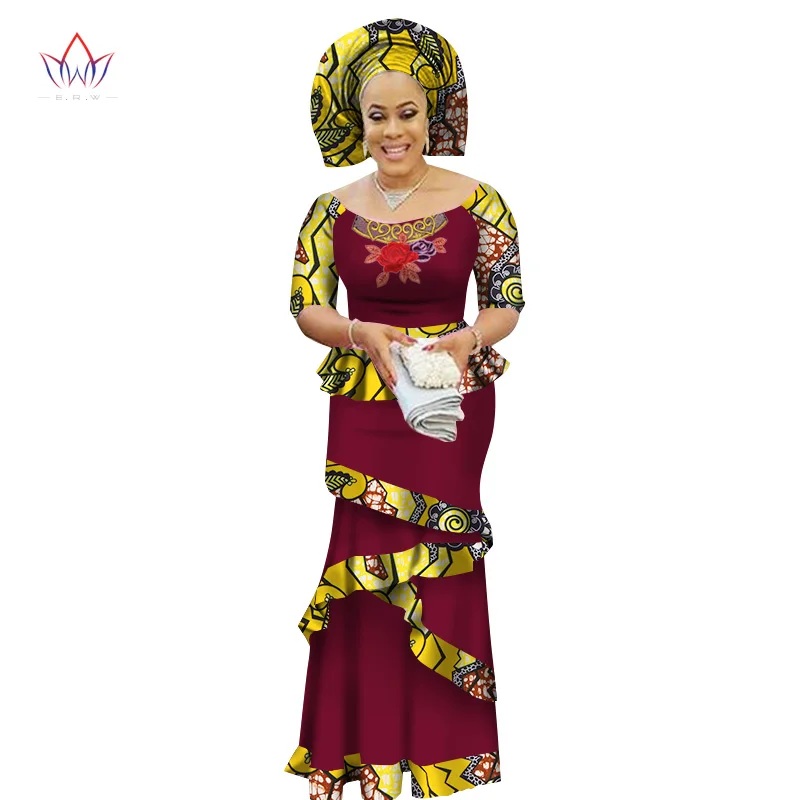Stock Size Low Price African Dress Bazin Riche Women Dress Suit Half Sleeve Tops and Long Print Skirt Large Size S WY2412
Stock Size Low Price African Dress Bazin Riche Women Dress Suit Half Sleeve Tops and Long Print Skirt Large Size S WY2412