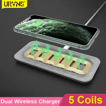 URVNS Dual Wireless Charger 5 Coils Qi Fast Charging Pad for iPhone 12 11 Pro XS Max Samsung Note 10 S20 AirPods Xiaomi Mi 10
URVNS Dual Wireless Charger 5 Coils Qi Fast Charging Pad for iPhone 12 11 Pro XS Max Samsung Note 10 S20 AirPods Xiaomi Mi 10
