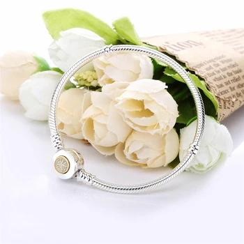 Real 925 Sterling Silver Momemts Two-tone Signature Snake Chain Pan Bracelet Bangle Fit European Charm Bracelets Women Jewelry
Real 925 Sterling Silver Momemts Two-tone Signature Snake Chain Pan Bracelet Bangle Fit European Charm Bracelets Women Jewelry