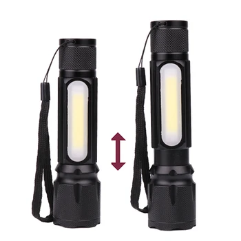 LED Flashlight T6 COB LED Flashlight 18650 Zoomable Torch 4 Modes Outdoor LED Flashlight Rechargeable Flashlight
LED Flashlight T6 COB LED Flashlight 18650 Zoomable Torch 4 Modes Outdoor LED Flashlight Rechargeable Flashlight