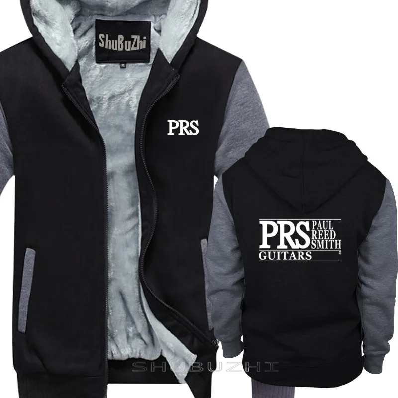 PRS пол Рид Смит гитара логотип черное теплое пальто для мужчин черный пуловер