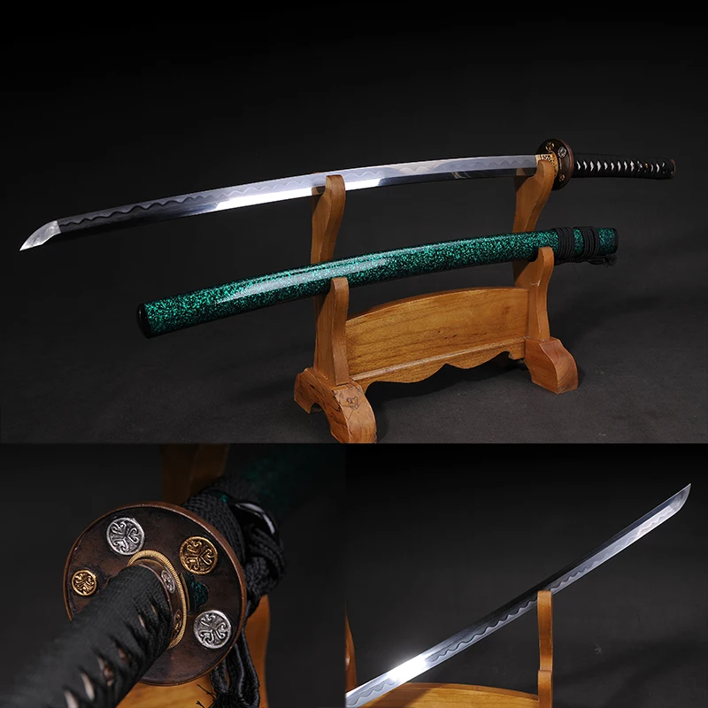 High quality Katana sword handmade folded steel with hamon sharp edge ninja swords samurai props full tang
High quality Katana sword handmade folded steel with hamon sharp edge ninja swords samurai props full tang