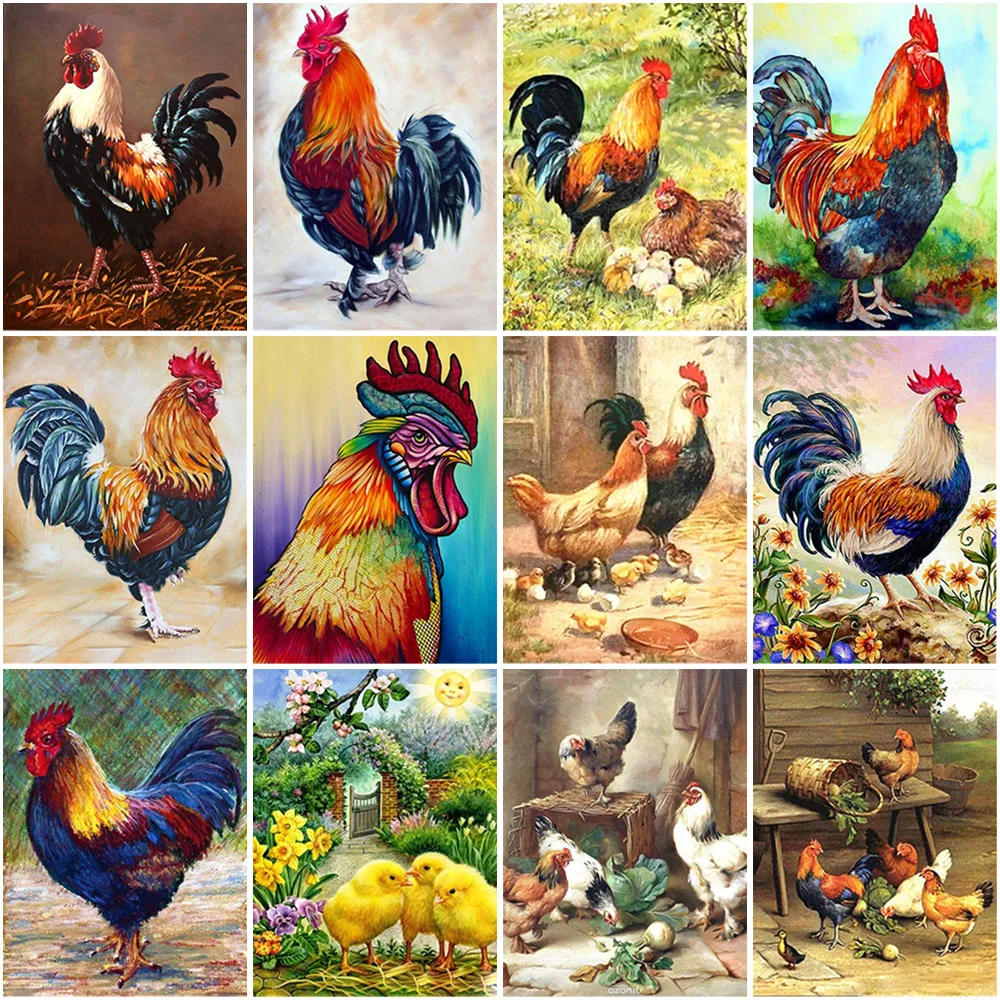 DIY Chicken 5D Diamond Painting Cross Stitch Full Round Rhinestones Diamond Embroidery Animal Mosaic Home Decor
DIY Chicken 5D Diamond Painting Cross Stitch Full Round Rhinestones Diamond Embroidery Animal Mosaic Home Decor