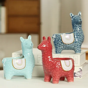 1Pc Ceramic Flowerpot Chic Alpaca Flower Pot Camel Flower Container Bonsai Desktop Decor
1Pc Ceramic Flowerpot Chic Alpaca Flower Pot Camel Flower Container Bonsai Desktop Decor