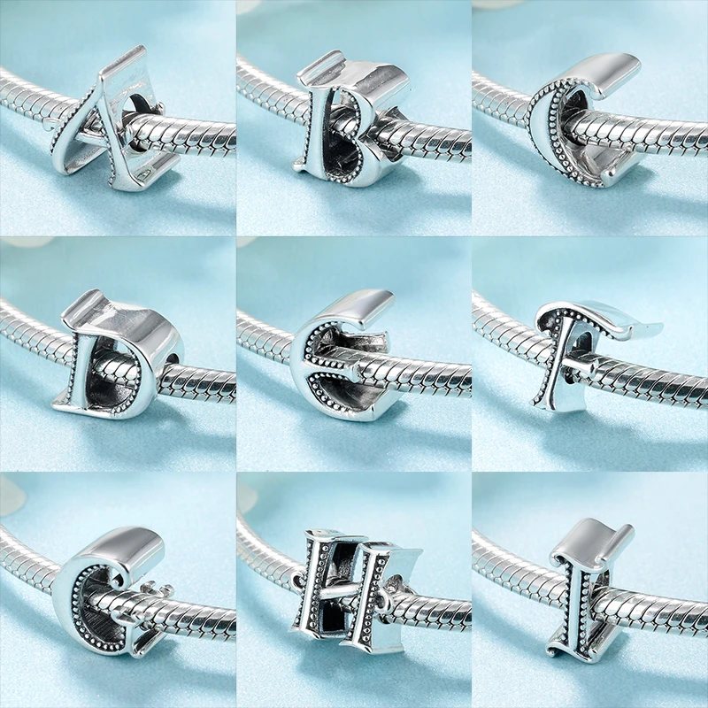 NEW 925 Sterling Silver Fashion Delicate A To Z Alphabet Letter Beads Fit Charms Pandora 925 Bracelets Bangles DIY Jewelry
NEW 925 Sterling Silver Fashion Delicate A To Z Alphabet Letter Beads Fit Charms Pandora 925 Bracelets Bangles DIY Jewelry