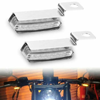 New Arrival High Quality 2pcs Chrome Mini LED Motorcycle Turn Signal Indicators Front Rear Blinker Lights
New Arrival High Quality 2pcs Chrome Mini LED Motorcycle Turn Signal Indicators Front Rear Blinker Lights