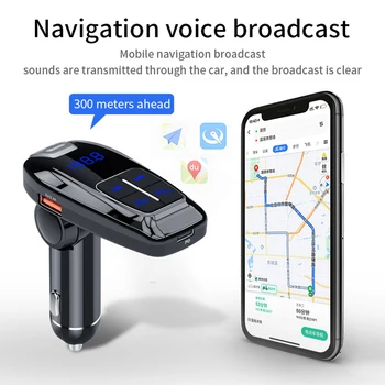 FM Transmitter Bluetooth 5.0 Handsfree Car Kit TF U Disk MP3 Player 18W Type C PD 3.0 USB Fast Charger DQ-Drop
FM Transmitter Bluetooth 5.0 Handsfree Car Kit TF U Disk MP3 Player 18W Type C PD 3.0 USB Fast Charger DQ-Drop