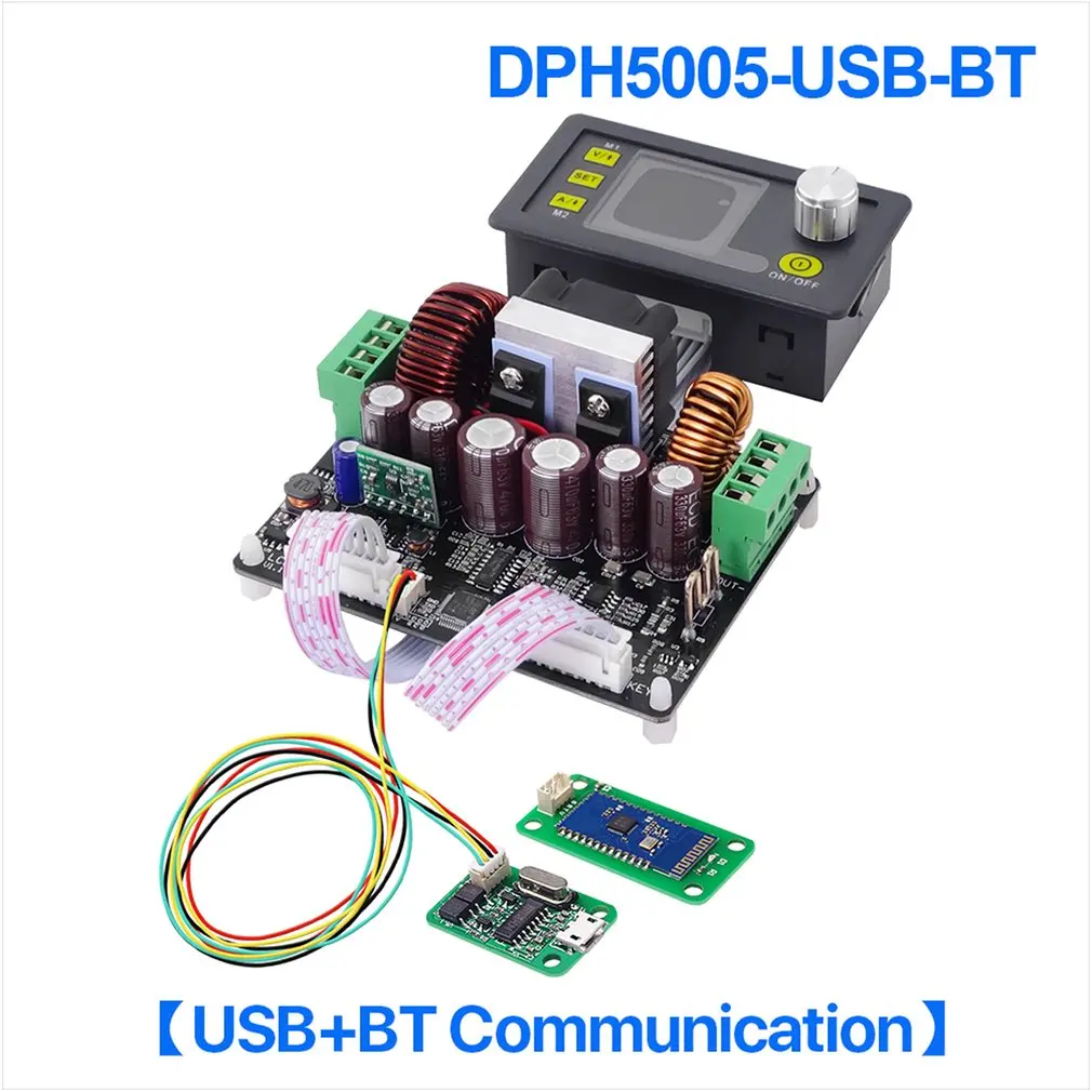 DPH5005-USB-BT Buck-boost Converter Constant Voltage Current Programmable Digital Control Power Supply Color LCD Voltmeter
DPH5005-USB-BT Buck-boost Converter Constant Voltage Current Programmable Digital Control Power Supply Color LCD Voltmeter
