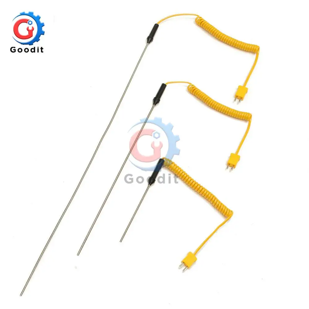 

K-Type Thermocouple Probe Sensor 100mm/300mm/500mm Temperature Controller -50C to 1200 with Cable For Digital Thermometers