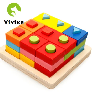 Children Colorful Geometric Shapes Assembled Building Blocks Wooden Building Blocks Assembled Kids Toy Intellectual Toy
Children Colorful Geometric Shapes Assembled Building Blocks Wooden Building Blocks Assembled Kids Toy Intellectual Toy