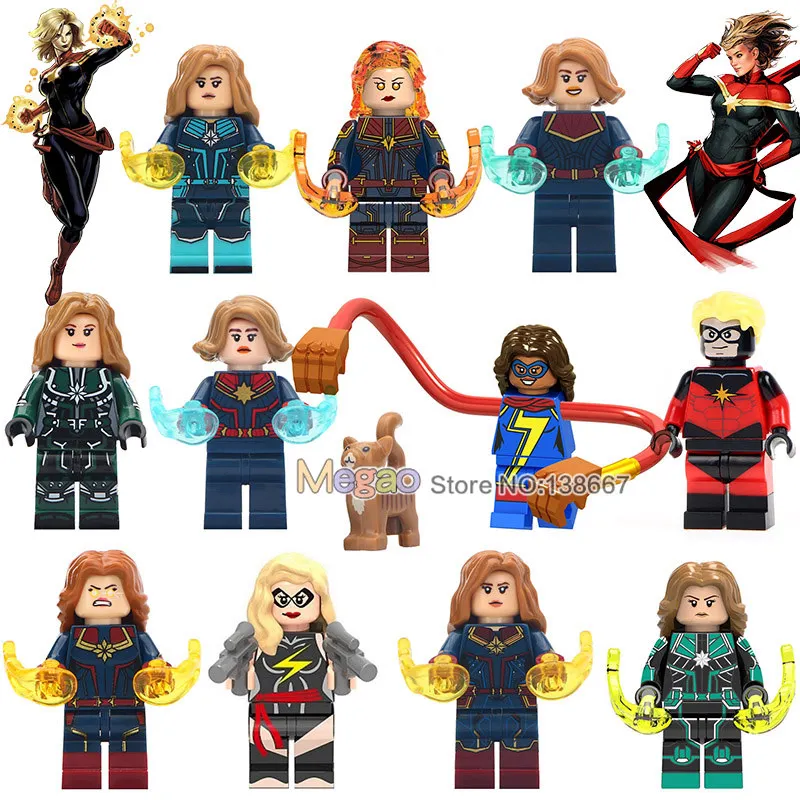 Single Avengers EndGame Captain Marvel Carol Danvers Movie Cat Nick Fury Ronan Heroes Building Blocks Toys for Children
Single Avengers EndGame Captain Marvel Carol Danvers Movie Cat Nick Fury Ronan Heroes Building Blocks Toys for Children