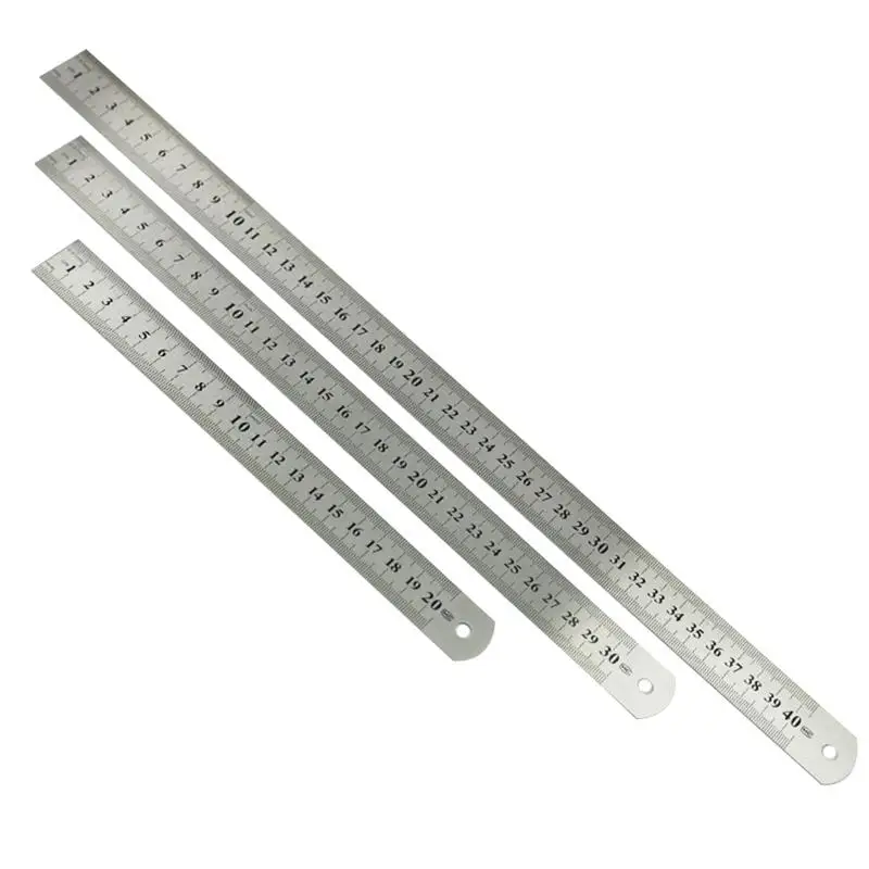 3Pcs Stainless Steel Ruler Metal Ruler for Engineering School Office Drawing 20cm/30cm/40cm
3Pcs Stainless Steel Ruler Metal Ruler for Engineering School Office Drawing 20cm/30cm/40cm