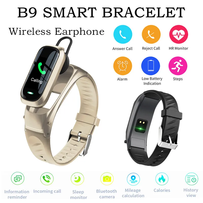 Smart Bracelet Heart Rate Blood Pressure Fitness Tracker ip68 Wireless Bluetooth Earphone Android Watches 2020 B9 Smartband
Smart Bracelet Heart Rate Blood Pressure Fitness Tracker ip68 Wireless Bluetooth Earphone Android Watches 2020 B9 Smartband
