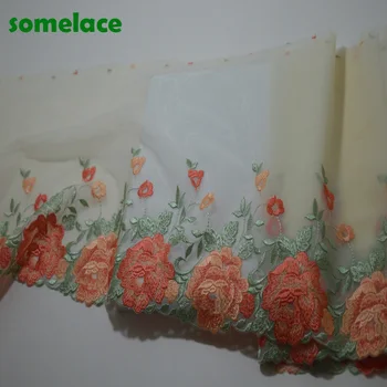 2Y 25cm Wide Transparent Gauze Orange~Green Embroidery Floral Lace Hight Quality Lace Fabrics Embroidered Lace
2Y 25cm Wide Transparent Gauze Orange~Green Embroidery Floral Lace Hight Quality Lace Fabrics Embroidered Lace