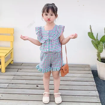 Mihkalev baby girl summer clothes 2020 Girls Plaid Outfits Sets lattice tshirt+Shorts 2Pieces Children Sport Kids Tracksuit
Mihkalev baby girl summer clothes 2020 Girls Plaid Outfits Sets lattice tshirt+Shorts 2Pieces Children Sport Kids Tracksuit