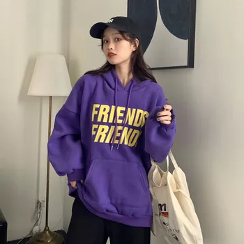 2020 Autumn & Winter New Arrival Plus Velvet Thick Pullover Sweatshirt Long Sleeve Wild Loose Hooded Sweatshirt Free Shipping
2020 Autumn & Winter New Arrival Plus Velvet Thick Pullover Sweatshirt Long Sleeve Wild Loose Hooded Sweatshirt Free Shipping