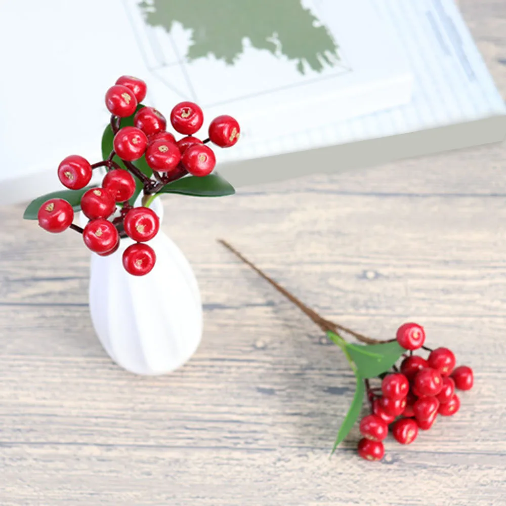 1pcs artificial flower red pearl stamen berry branch for wedding Christmas decoration DIY Valentine's Day gift box craft flower
1pcs artificial flower red pearl stamen berry branch for wedding Christmas decoration DIY Valentine's Day gift box craft flower
