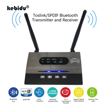 Stereo NFC Audio Adapter Bluetooth 5.0 Transmitter Receiver 3 in 1 Long Range aptX-LL HD Optical 3.5mm RCA AUX for TV/Home
Stereo NFC Audio Adapter Bluetooth 5.0 Transmitter Receiver 3 in 1 Long Range aptX-LL HD Optical 3.5mm RCA AUX for TV/Home