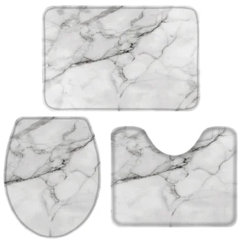 3 Pieces Bathroom Set White Marble Crackle Bath Set Toilet Cover Mat Pedestal Rug Non-Slip Bathroom Rug Set
3 Pieces Bathroom Set White Marble Crackle Bath Set Toilet Cover Mat Pedestal Rug Non-Slip Bathroom Rug Set