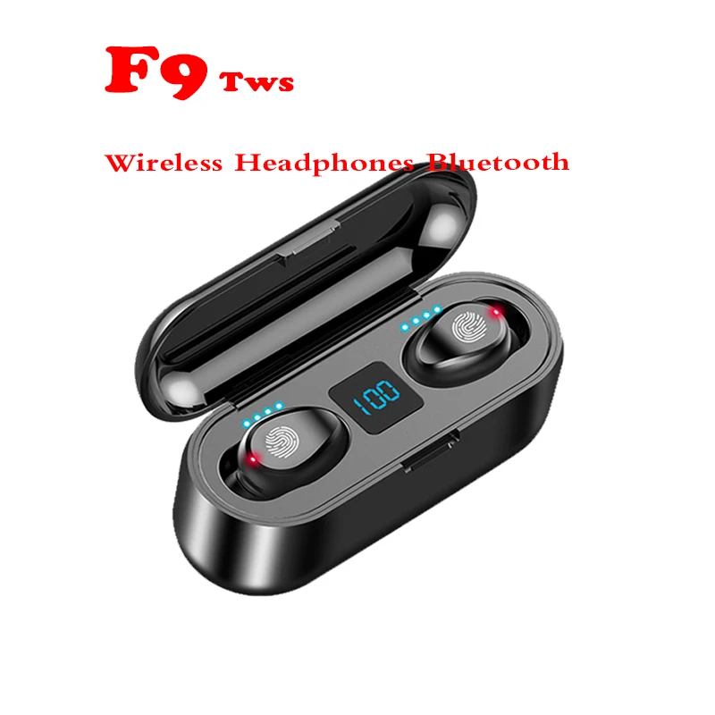 F9 TWS Wireless Bluetooth Headphone LED Display 2000mAh Charging Box Headsets With Microphone SupportiOS/Android Phones HD Call
F9 TWS Wireless Bluetooth Headphone LED Display 2000mAh Charging Box Headsets With Microphone SupportiOS/Android Phones HD Call