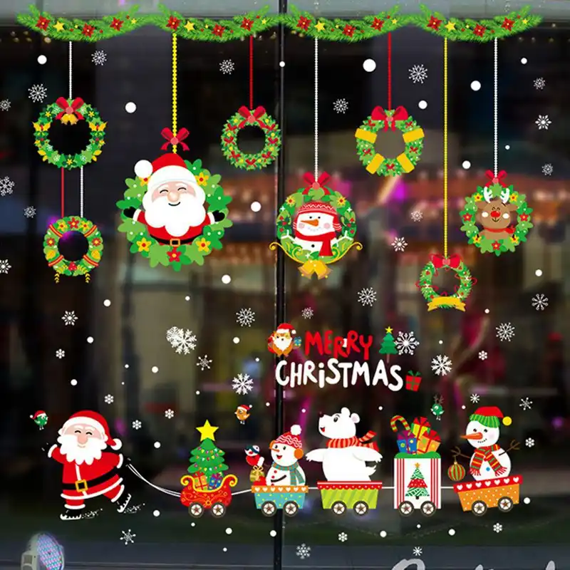 christmas decorations window sticker christmas decoration for