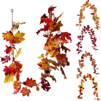 Artificial Garland Autumn Fall Maple Leaves Garland Hanging Plant for Home Garde Plastic Artificial Flower Rattan string
Artificial Garland Autumn Fall Maple Leaves Garland Hanging Plant for Home Garde Plastic Artificial Flower Rattan string