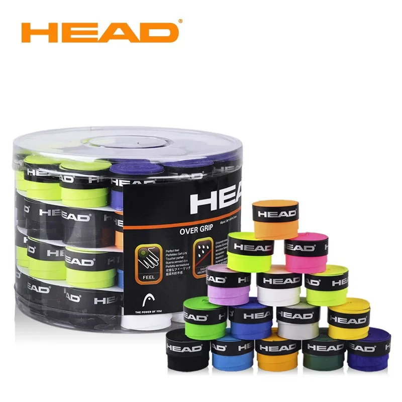 

60Pcs Original HEAD Tennis Overgrip Tennis Racket PU antivibrador Tenis Sweatband Grip Padel Tenis Raquete Padel Tennis Grip