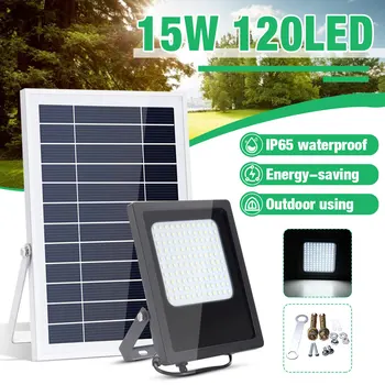 120 LED IP65 Solar Flood Light with Solar Panel Light Control Light Spotlight Wall Lamps Outdoor Emergency Lighting
120 LED IP65 Solar Flood Light with Solar Panel Light Control Light Spotlight Wall Lamps Outdoor Emergency Lighting