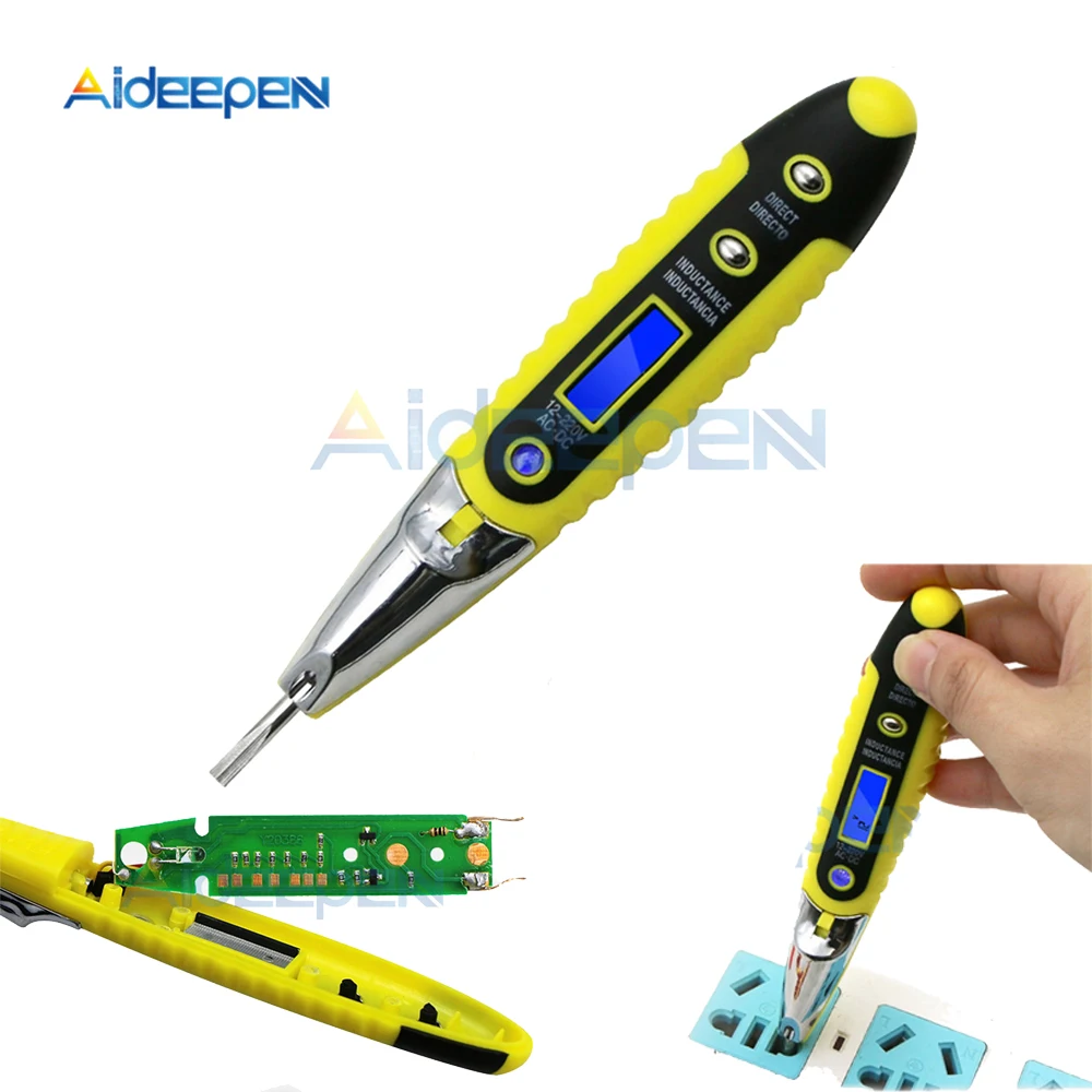 AC DC 12-250V Multifunction Digital Induction Test Pencil Screwdriver Electrical Tester With LED Light Voltage Detector Test Pen
AC DC 12-250V Multifunction Digital Induction Test Pencil Screwdriver Electrical Tester With LED Light Voltage Detector Test Pen