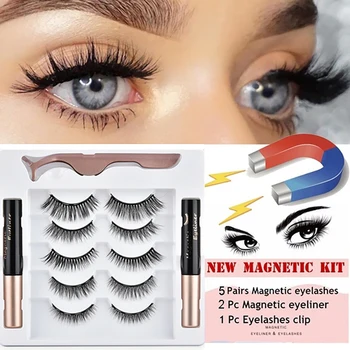 5 Pairs Handmade False Lashes Magnetic Eyelashes Eyeliner Set Long Lasting Waterproof Natural Eyelash Extension Eye Makeup
5 Pairs Handmade False Lashes Magnetic Eyelashes Eyeliner Set Long Lasting Waterproof Natural Eyelash Extension Eye Makeup