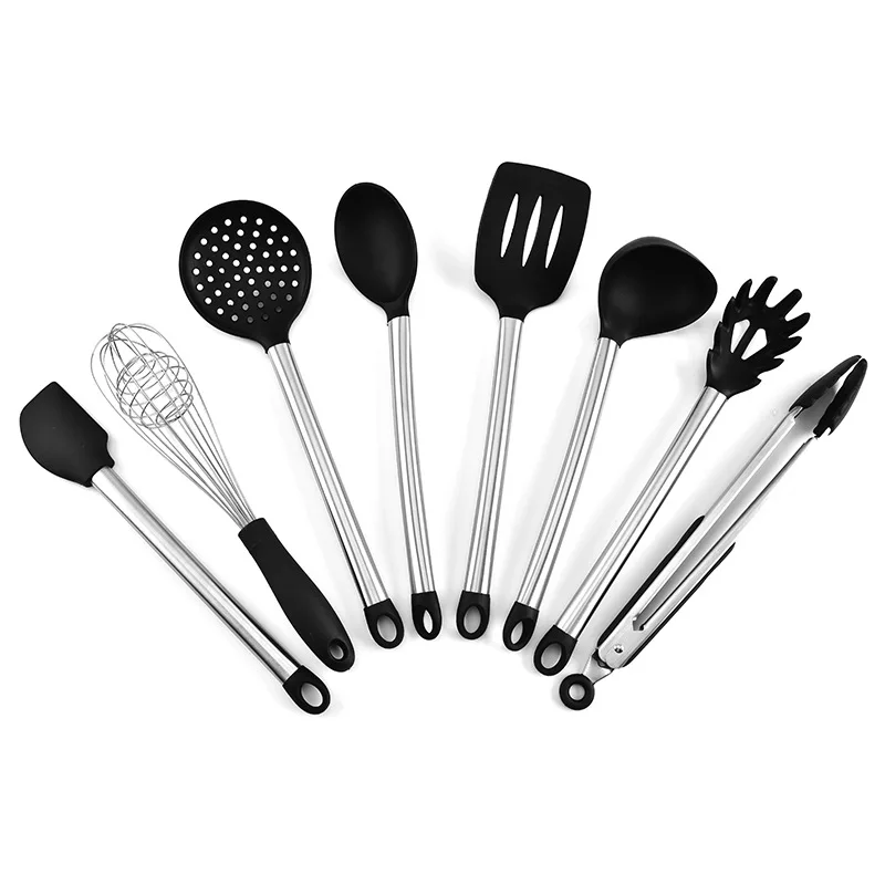 Kitchenware Utensil of Silicone Kitchen Utensils with Stainless Steel Handles Heat Resistant Nonstick Cooking Tools
Kitchenware Utensil of Silicone Kitchen Utensils with Stainless Steel Handles Heat Resistant Nonstick Cooking Tools