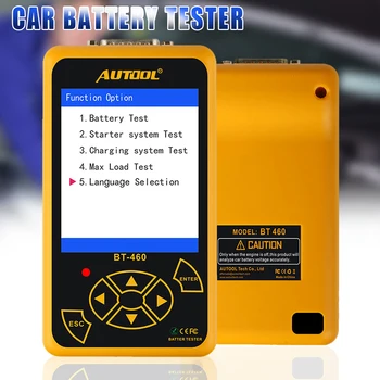 BT-460 Car Battery Tester Charging System Analyzer Multi-Languages Vehicle Testing Repair Tools for 12V 24V Vehicle Best
BT-460 Car Battery Tester Charging System Analyzer Multi-Languages Vehicle Testing Repair Tools for 12V 24V Vehicle Best