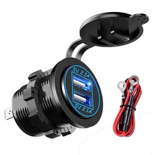 4.2A Dual USB Charger Socket Power Outlet Adapter 5V Waterproof Dual USB Ports Fast Charge for Smartphone Car Boat Marine D5
4.2A Dual USB Charger Socket Power Outlet Adapter 5V Waterproof Dual USB Ports Fast Charge for Smartphone Car Boat Marine D5