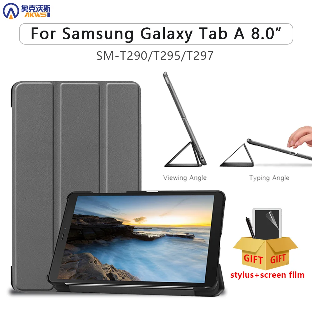 

For Samsung Galaxy Tab A 8 2019 Case, For Samsung galaxy tab A 8 .0 SM T290 T295 T297 Cover Case Magnetic Slim Funda