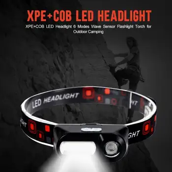 Practical XPE+COB LED Headlamp USB Rechargeable 6 Modes Wave Sensor Flashlight Torch Headlight for Adventure Fishing 
Practical XPE+COB LED Headlamp USB Rechargeable 6 Modes Wave Sensor Flashlight Torch Headlight for Adventure Fishing