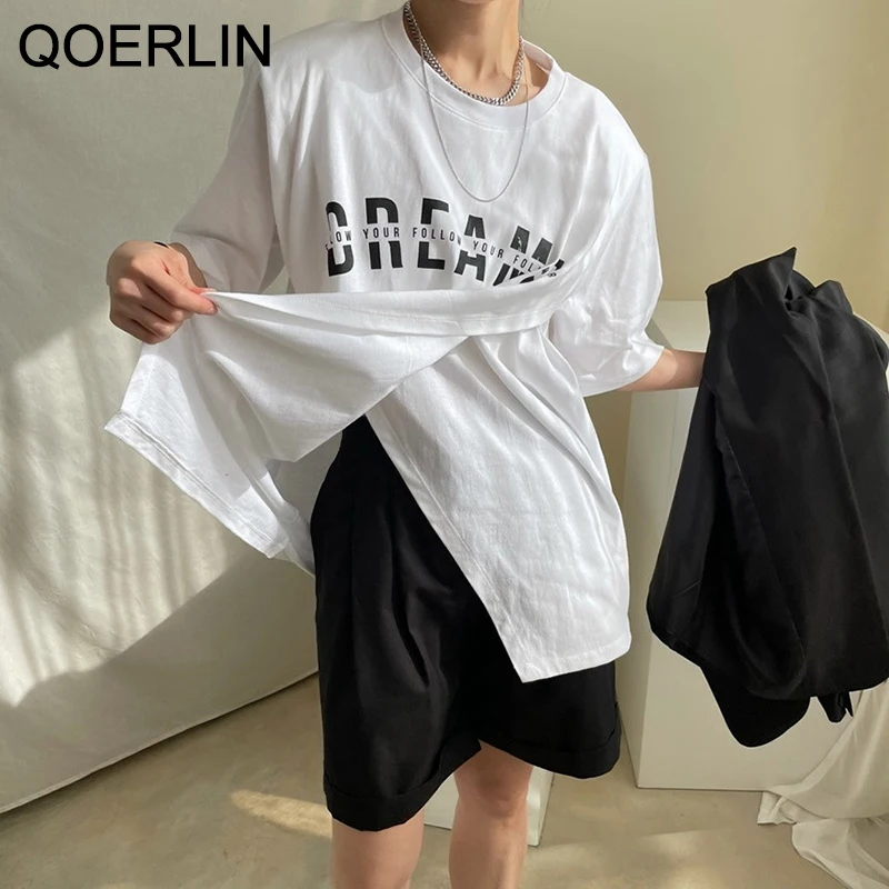 QOERLIN Harajuku Oversize Irregular Split Letter Print Short Sleeve Loose Oversize Classic Black White Tops T Shirts Streetwear
QOERLIN Harajuku Oversize Irregular Split Letter Print Short Sleeve Loose Oversize Classic Black White Tops T Shirts Streetwear