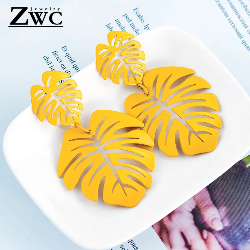 ZWC New Fashion Women Hollow Green White Yellow Tree Leaves Long Pendant Earring for Women Metal Drop Earrings Jewelry Wholesale
ZWC New Fashion Women Hollow Green White Yellow Tree Leaves Long Pendant Earring for Women Metal Drop Earrings Jewelry Wholesale