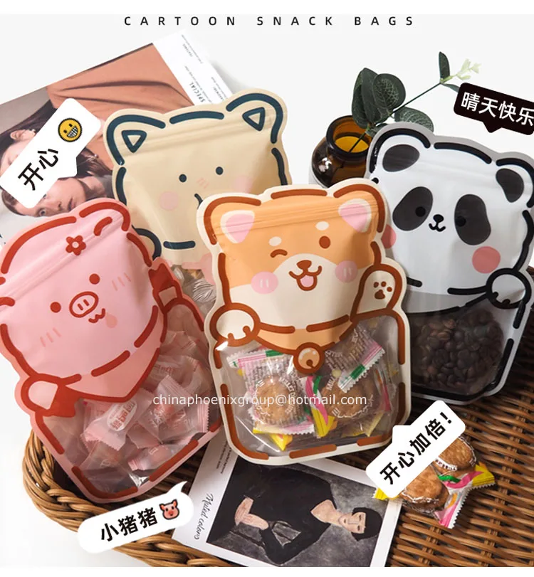 Cute Cartoon Animal Handmade Candy Cookie Bags Childs Birthday Self Stand Biscuit Chocolate DIY Party Baking Bag Plastic Package
Cute Cartoon Animal Handmade Candy Cookie Bags Childs Birthday Self Stand Biscuit Chocolate DIY Party Baking Bag Plastic Package