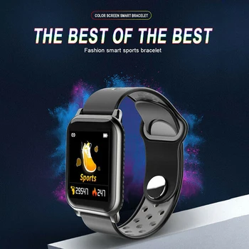 Smart Watch Heart Rate Monitor Color Screen Fitness Tracker Watch Men Women Blood Pressure Smartwatch for iOS Android
Smart Watch Heart Rate Monitor Color Screen Fitness Tracker Watch Men Women Blood Pressure Smartwatch for iOS Android