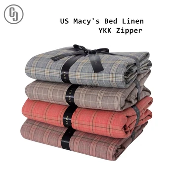 US Macy's Bed Linen YKK Zipper 100% Washed Cotton Pastoral Grid Bedding Set Soft Duvet Cover Pillowcase Queen Szie Summer
US Macy's Bed Linen YKK Zipper 100% Washed Cotton Pastoral Grid Bedding Set Soft Duvet Cover Pillowcase Queen Szie Summer