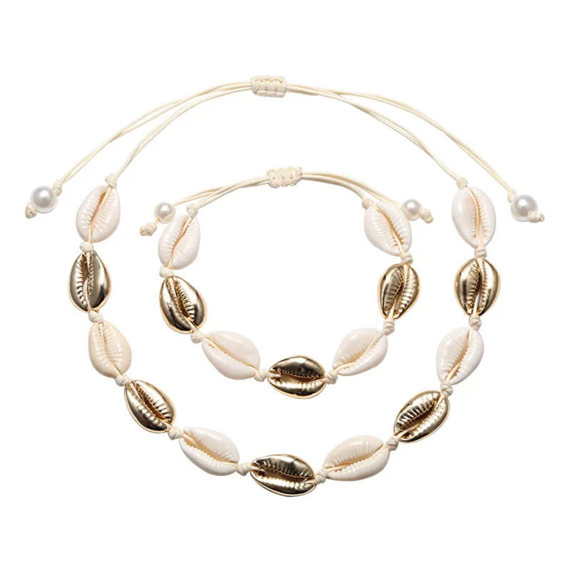 Set of accessories Sea Shells Necklaces Girls Rope Chain Choker Women Boho Sea Bracelet Elegant Simple Beach Jewelry Gift DIY
Set of accessories Sea Shells Necklaces Girls Rope Chain Choker Women Boho Sea Bracelet Elegant Simple Beach Jewelry Gift DIY