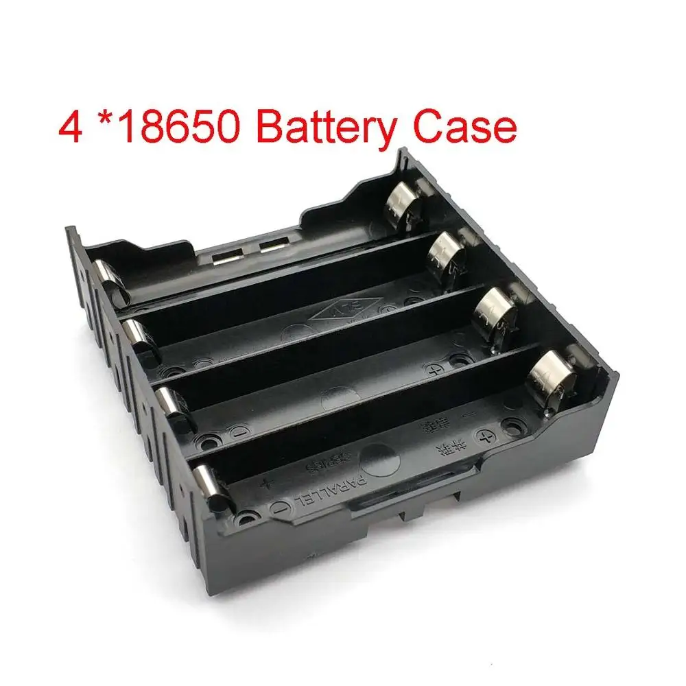 High quality 18650 battery box holder box, box for 4pcs 18650 in parallel 3.7V black pole for soldering
High quality 18650 battery box holder box, box for 4pcs 18650 in parallel 3.7V black pole for soldering