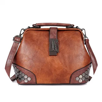 2020 Luxury Women Handbags Women Leather Shoulder Bag Woman Crossbody Handbag Totes Lock Chain Rivets Vintage Female Doctor Bags 
2020 Luxury Women Handbags Women Leather Shoulder Bag Woman Crossbody Handbag Totes Lock Chain Rivets Vintage Female Doctor Bags