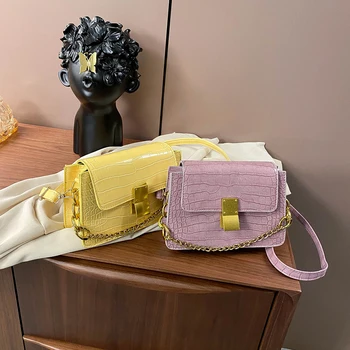 Crocodile Pattern PU Leather Crossbody Bags For Women 2020 Chain Female Shoulder Handbags Mini Purses Travel Cross Body Bag 
Crocodile Pattern PU Leather Crossbody Bags For Women 2020 Chain Female Shoulder Handbags Mini Purses Travel Cross Body Bag